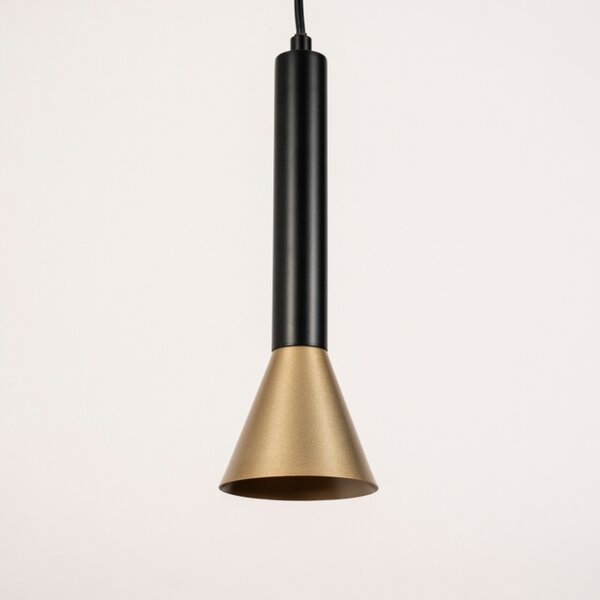 Závěsné minimalistické svítidlo nad noční stolek do ložnice Tolomeo Black and Gold One (LMD)