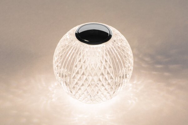 Stolní skleněná lampa Gartonni Cromo (LMD)