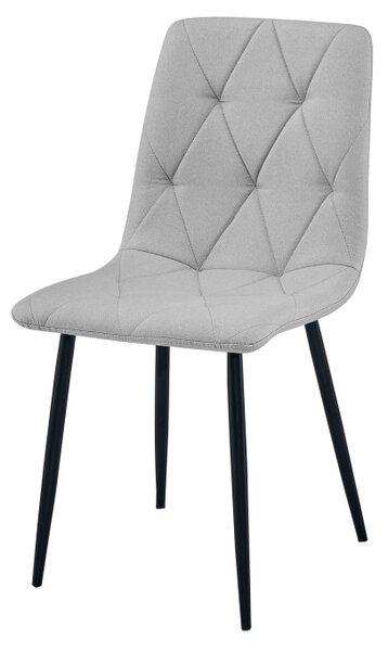 Set tří jídelních židlí LIBRA světle šedé / černé nohy (3 ks)