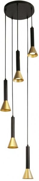 Závěsné svítidlo do obýváku Tolomeo Round Black and Gold (LMD)
