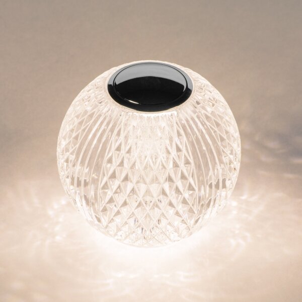 Stolní skleněná lampa Gartonni Cromo (LMD)