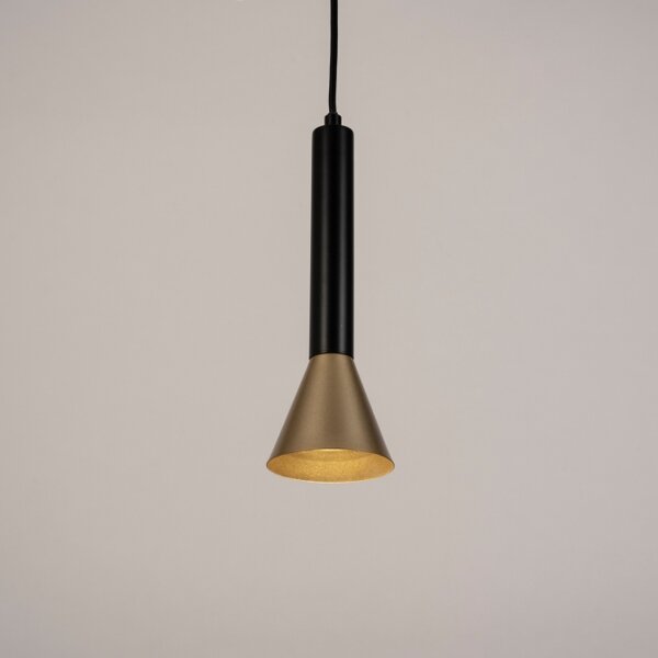 Závěsné minimalistické svítidlo nad noční stolek do ložnice Tolomeo Black and Gold One (LMD)