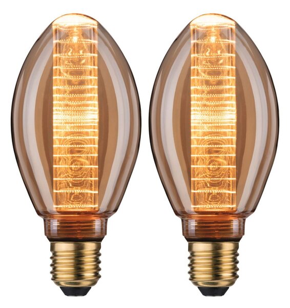 P 5073 Inner Glow Edition sada LED žárovka E27 230V 2x4W 1800K zlatá kroužky - PAULMANN