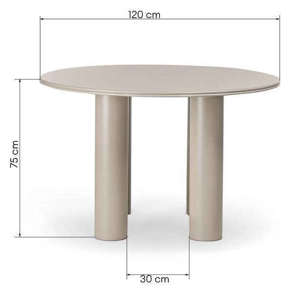 Hector Jídelní stůl Kairo 120 cm béžový