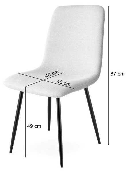 Set čtyř jídelních židlí RIFT béžové / černé nohy (4 ks)