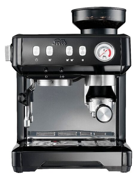 Pákový kávovar s vestavěným mlýnkem na kávu Solis Grind & Infuse Compact / černá