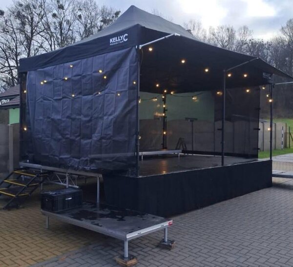 Nůžkový párty stan 4x6 m /6 noh TENTino BIG HEXAGON Typ konstrukce: KONSTRUKCE STŘÍBRNÁ