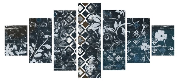 Obraz s květinovým dekorem (210x100 cm)