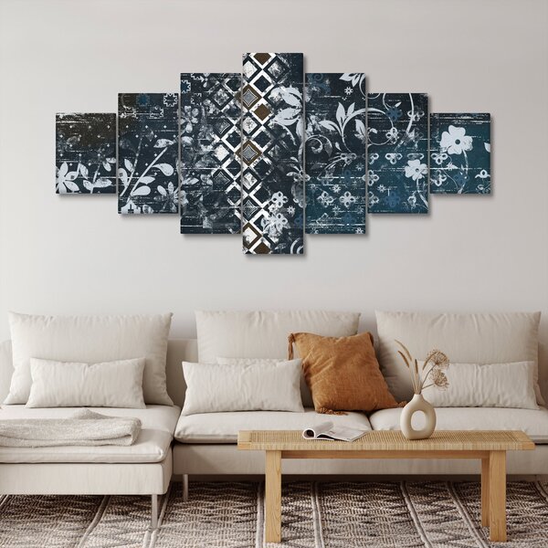 Obraz s květinovým dekorem (210x100 cm)