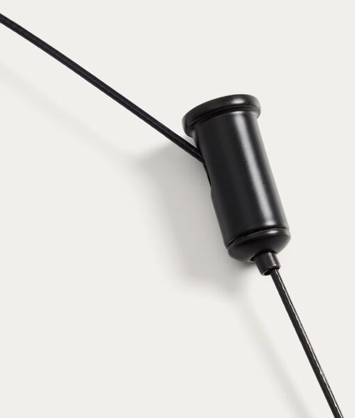 Kave Home Černé kovové nabíjecí závěsné LED světlo Porte Ø 16 cm
