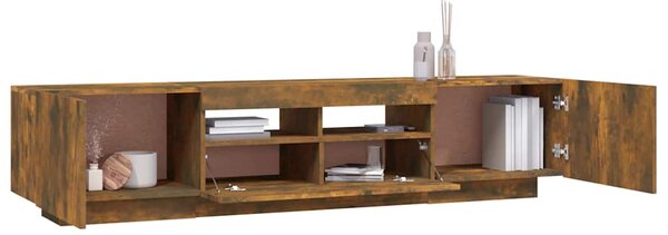 2dílný set TV skříněk s LED světly kouřový dub kompozitní dřevo 3120167
