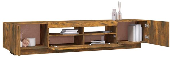 2dílný set TV skříněk s LED světly kouřový dub kompozitní dřevo 3120170