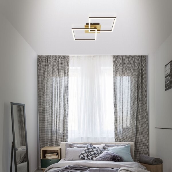 Briloner 3210-017 - LED Stmívatelné stropní svítidlo FRAME 2xLED/11W/230V zlatá