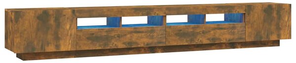 3dílný set TV skříněk s LED světly kouřový dub kompozitní dřevo 3120173