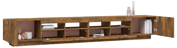 3dílný set TV skříněk s LED světly kouřový dub kompozitní dřevo 3120173