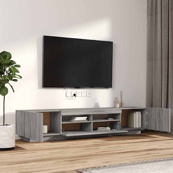2dílný set TV skříněk s LED světly šedý sonoma kompozitní dřevo 3120171