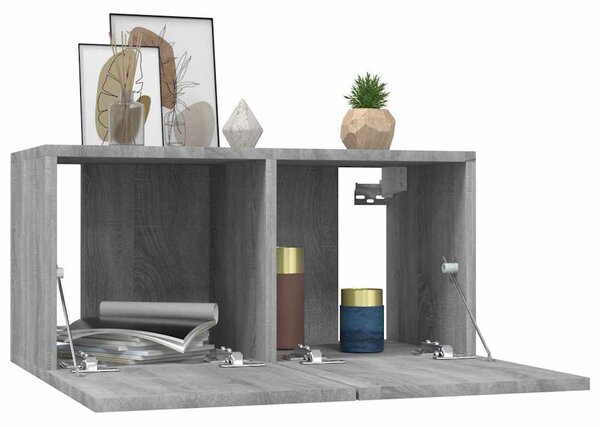 Nástěnné TV skříňky 4 ks šedé sonoma 60 x 30 x 30 cm kompozit 3120204