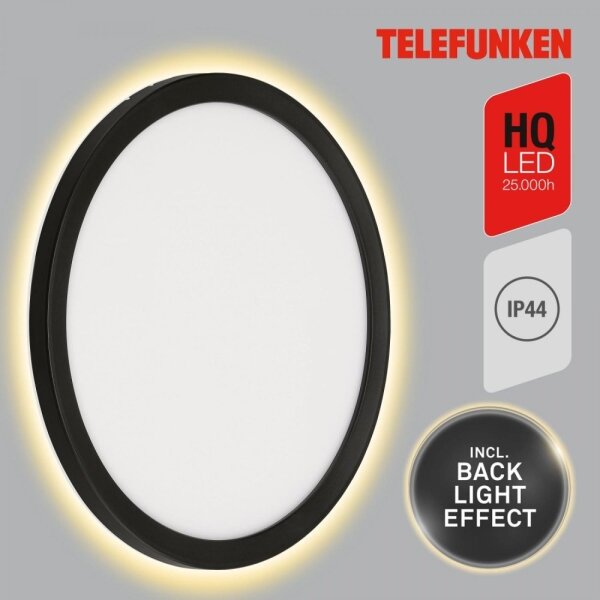 Telefunken 313405TF - LED Venkovní nástěnné svítidlo LED/15W/230V IP44 černá