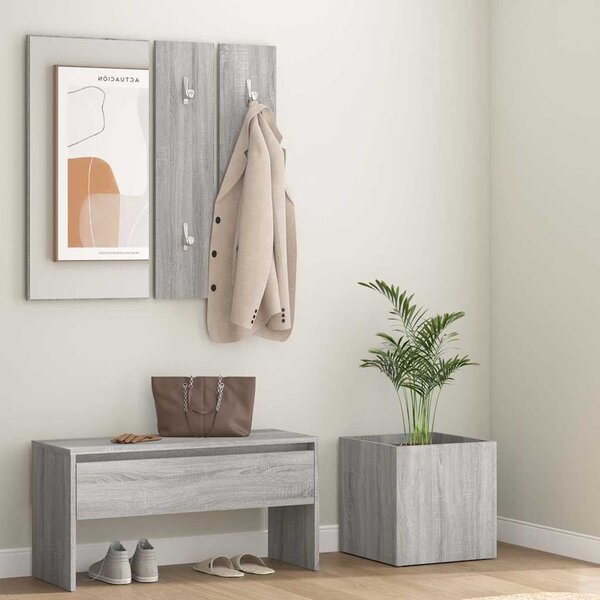 Sada nábytku do předsíně šedá sonoma kompozitní dřevo 3120198