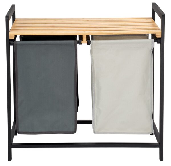 Prádelní koš HANOI černý DUO COLOR 80 l