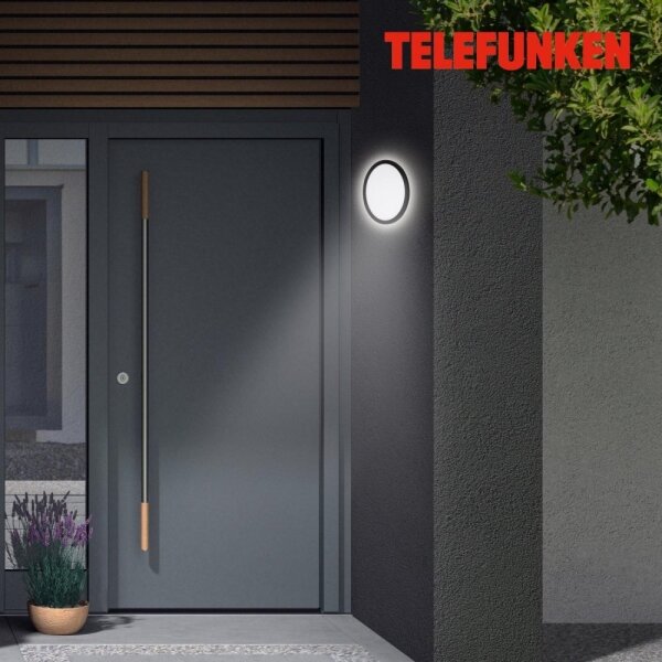 Telefunken 313405TF - LED Venkovní nástěnné svítidlo LED/15W/230V IP44 černá