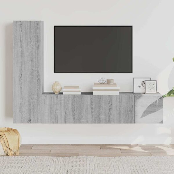 3dílný set TV skříněk šedý sonoma kompozitní dřevo 3120228