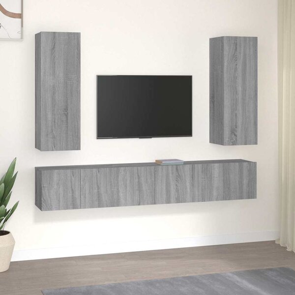 5dílný set TV skříněk šedý sonoma kompozitní dřevo 3120210