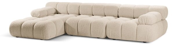 Béžová modulární rohová pohovka z textilie bouclé (levý roh) Bellis – Micadoni Home