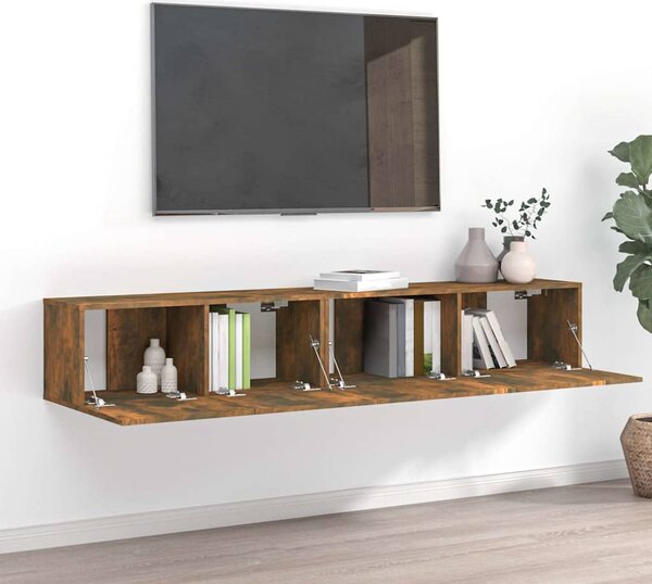 2dílný set TV skříněk kouřový dub kompozitní dřevo 3120281