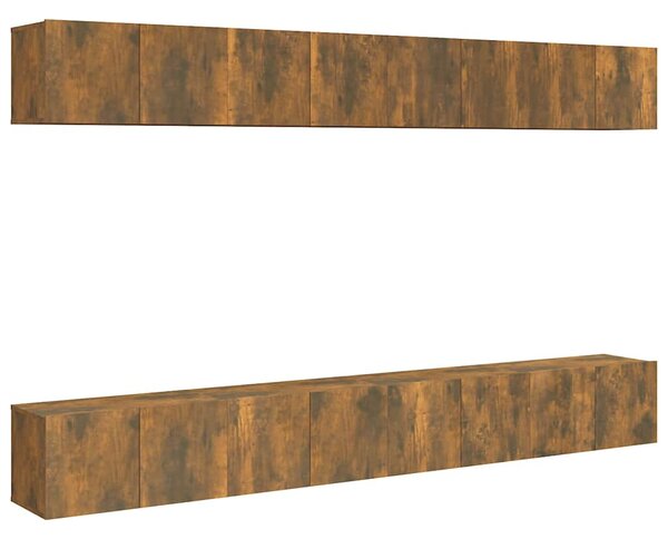 TV skříňky 8 ks kouřový dub 60 x 30 x 30 cm kompozitní dřevo 3120308