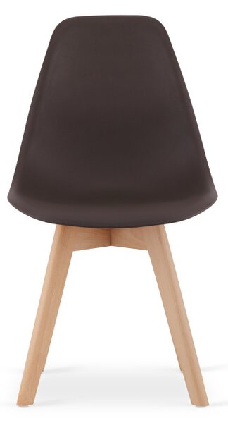 Set tří jídelních židlí KITO kávové / hnědé nohy (3 ks)