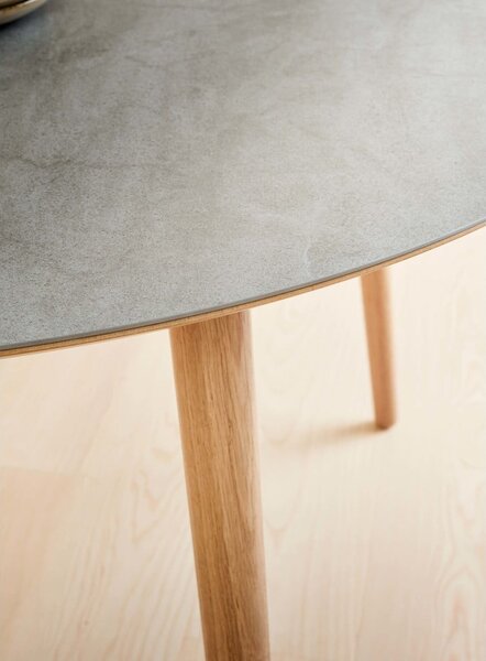 Kulatý rozkládací jídelní stůl s keramickou deskou ø 135 cm Meza – Hammel Furniture