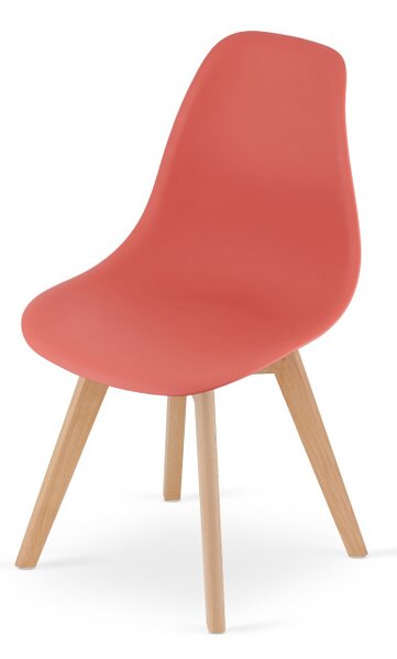 Set tří jídelních židlí KITO cihlové / hnědé nohy (3 ks)