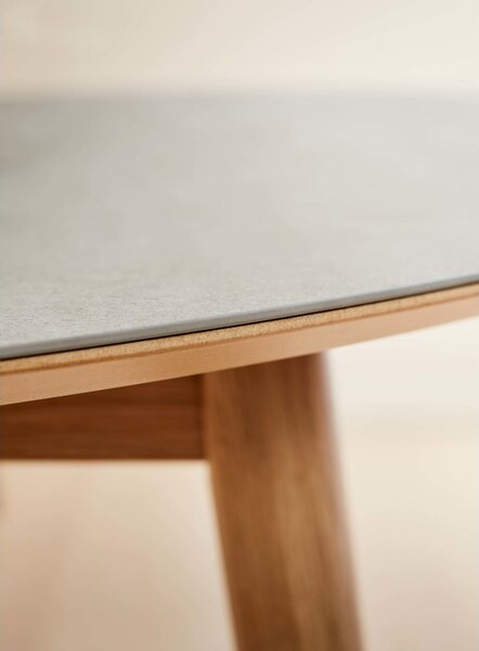 Kulatý rozkládací jídelní stůl s keramickou deskou ø 135 cm Meza – Hammel Furniture