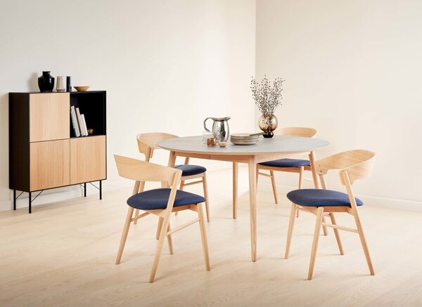 Kulatý rozkládací jídelní stůl s keramickou deskou ø 135 cm Meza – Hammel Furniture