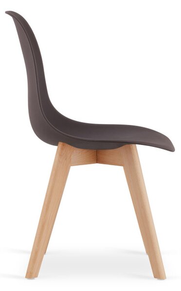 Set tří jídelních židlí KITO kávové / hnědé nohy (3 ks)