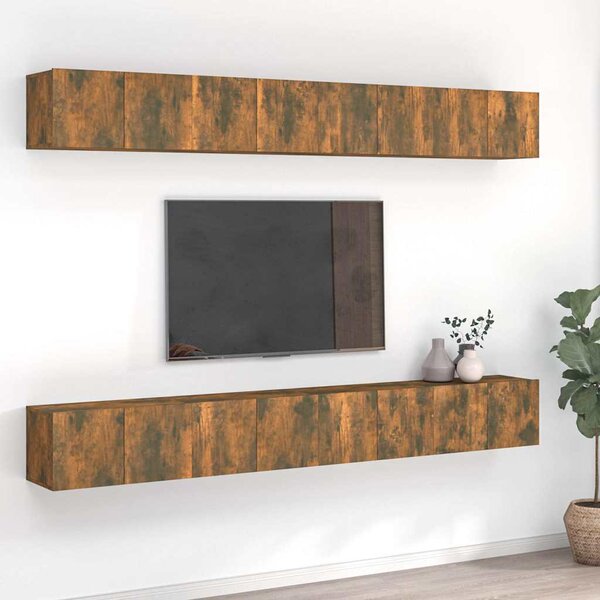 TV skříňky 8 ks kouřový dub 60 x 30 x 30 cm kompozitní dřevo 3120308