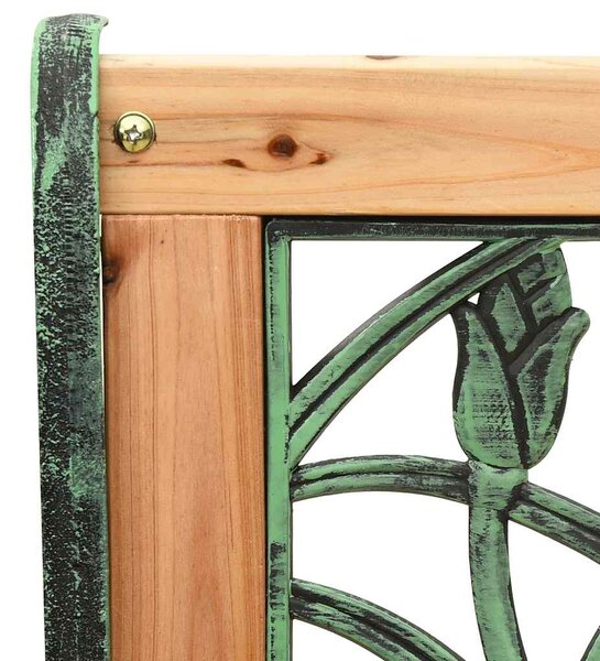 Zahradní lavice 122 cm litina a masivní jedlové dřevo 312031