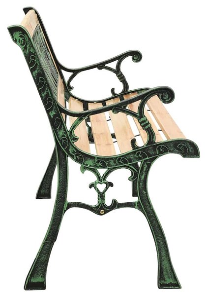 Zahradní lavice 122 cm litina a masivní jedlové dřevo 312031