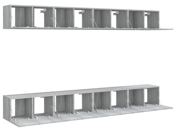 TV skříňky 8 ks šedé sonoma 60 x 30 x 30 cm kompozitní dřevo 3120309