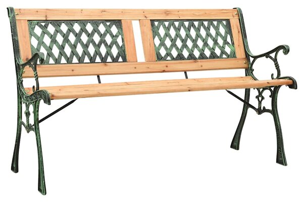 Zahradní lavice 122 cm litina a masivní jedlové dřevo 312033