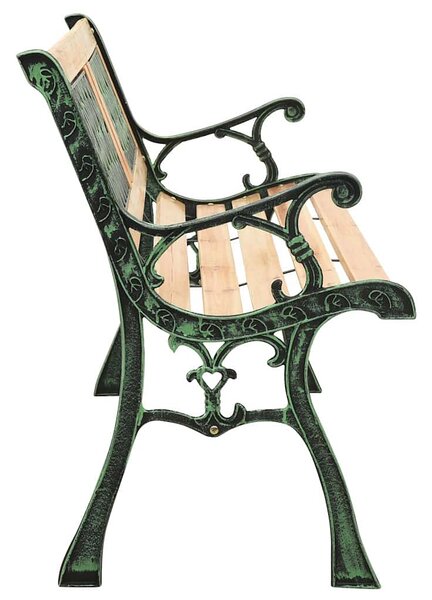 Zahradní lavice 122 cm litina a masivní jedlové dřevo 312033