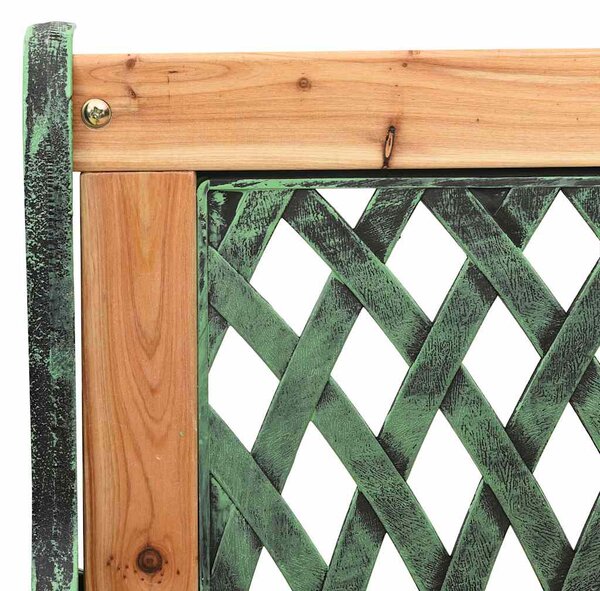 Zahradní lavice 122 cm litina a masivní jedlové dřevo 312033