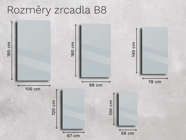Zrcadlo s rámem B8