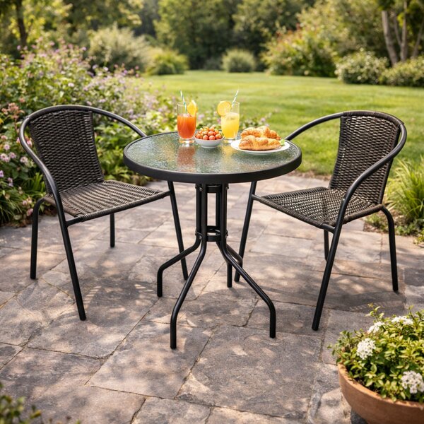 Zahradní balkonový bistro set NINA 3dílný