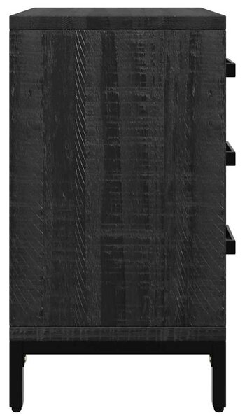 Noční stolky 2 ks černé 40x30x55 cm masivní borové dřevo 3120341