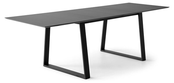 Černý rozkládací jídelní stůl s černou deskou 100x210 cm Meza – Hammel Furniture