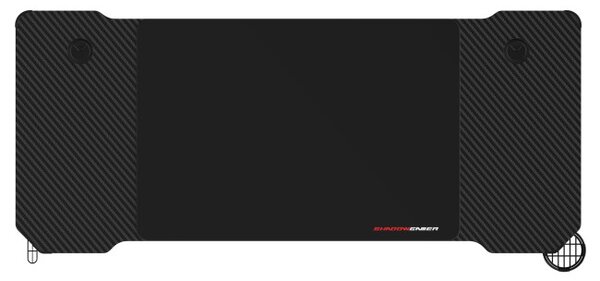 Herní stůl s LED osvětlením SHADOW GAMER 2.0 140 cm elektrický, černý