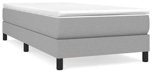 Rám postele s boxspringem světle šedá 100 x 200 cm textil 3120492