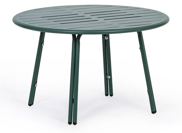 Kovový bistro stůl VENTO, průměr 80 cm, pro venkovní použití, zelená